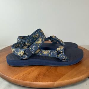 Teva Original Universal Sun & Moon Insignia Blue Sandals Women’s Size 10